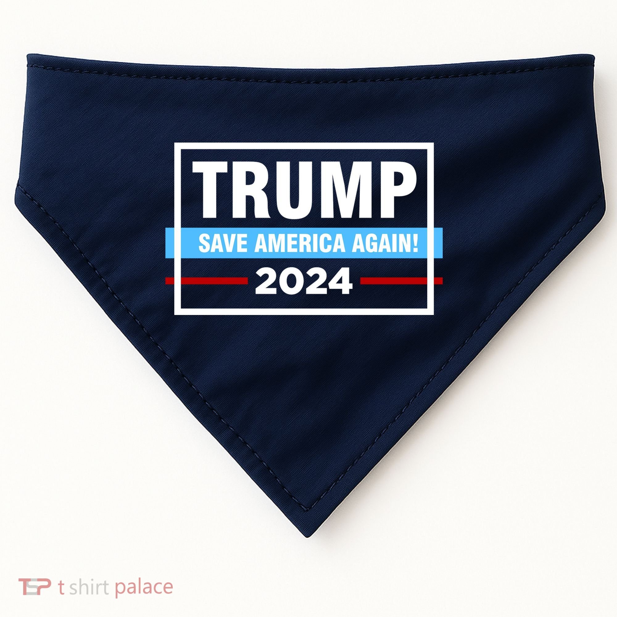 Trump 2024 Save America Again USA-Made Doggie Bandana
