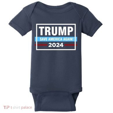 Trump 2024 Save America Again Baby Bodysuit