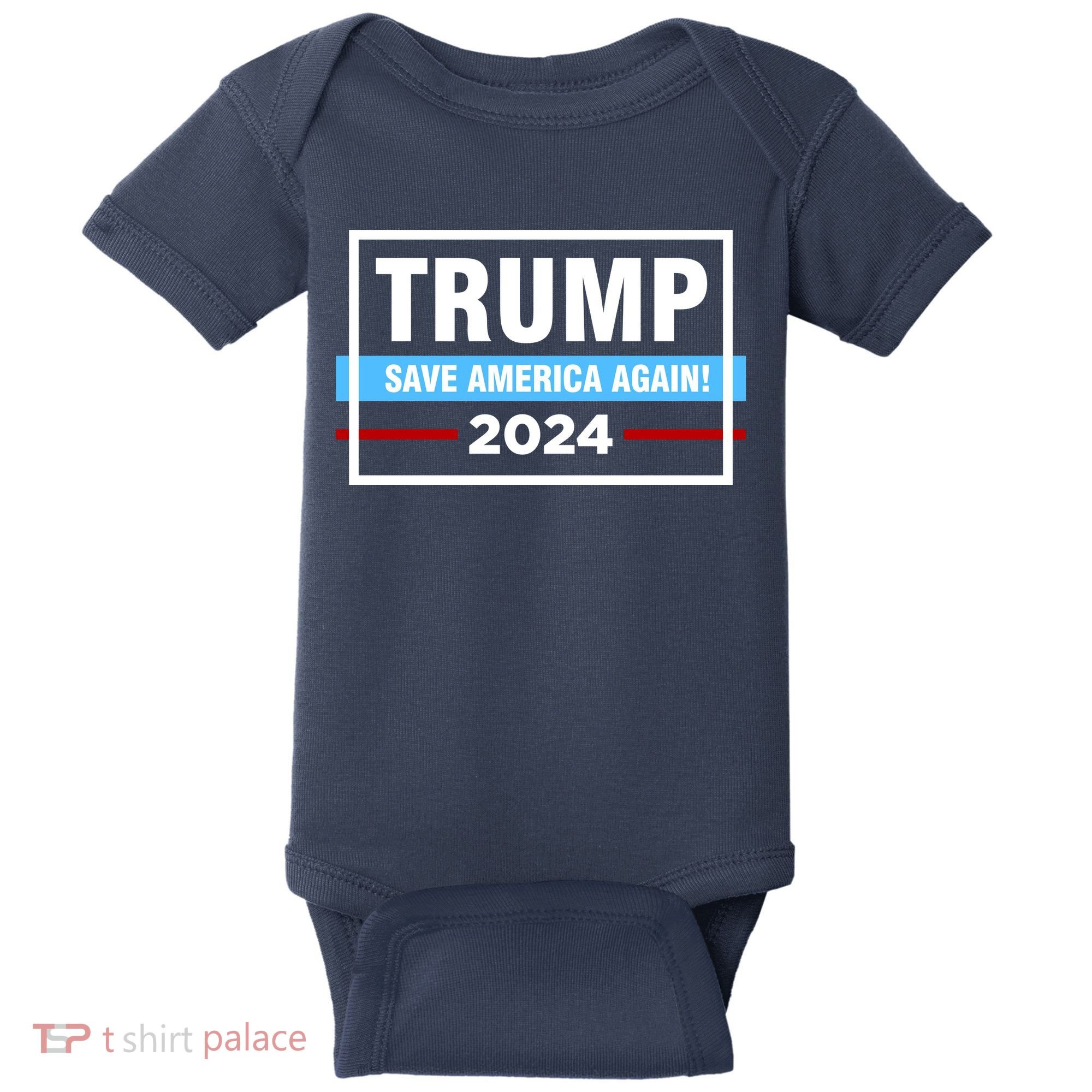 Trump 2024 Save America Again Baby Bodysuit