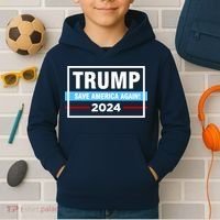 Trump 2024 Save America Again Kids Hoodie thumb 2