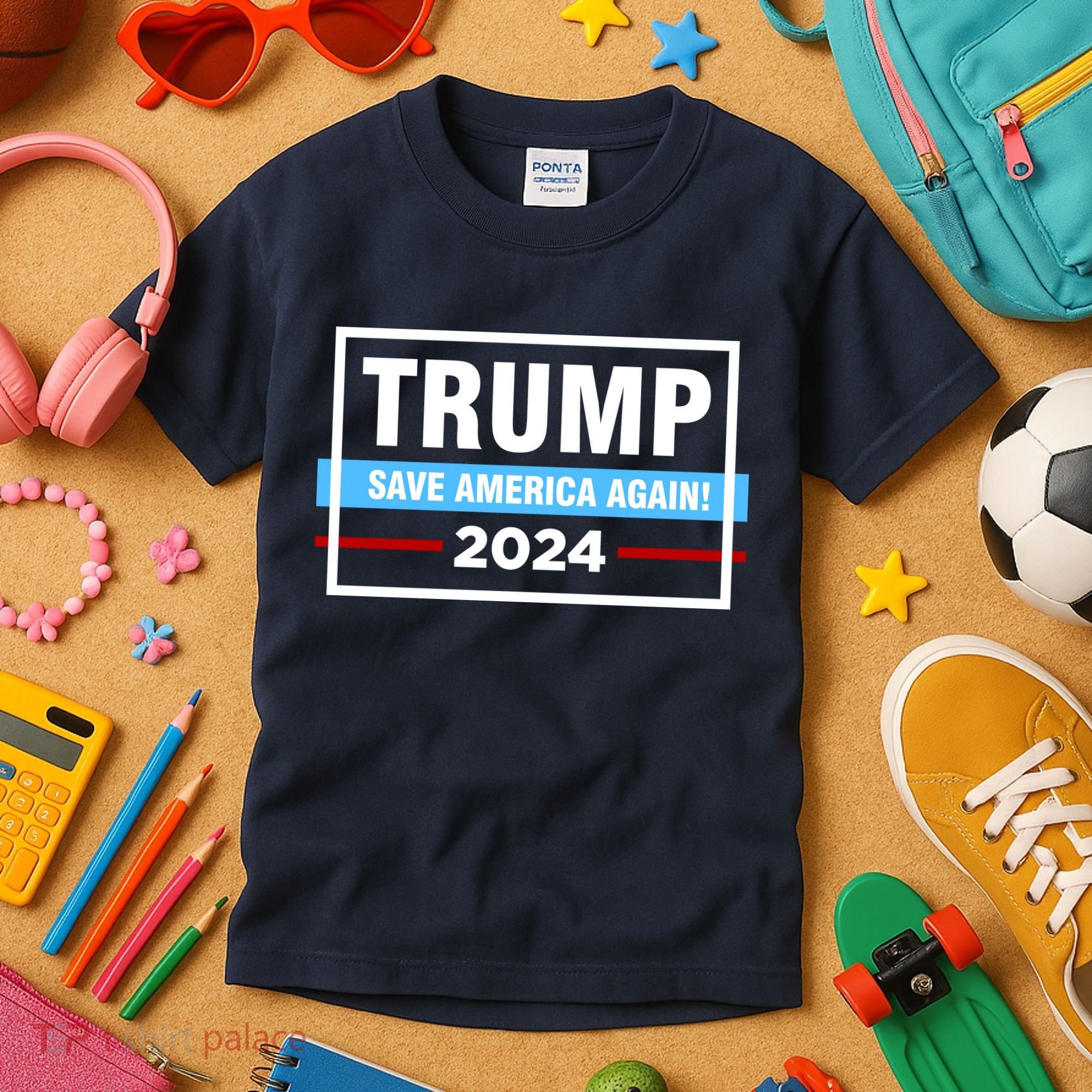 Trump 2024 Save America Again Kids T-Shirt