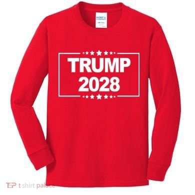 Trump 2028 Kids Long Sleeve Shirt