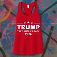 Trump 2024 Take America Back Election Patriotic Second Term Women's Tank Top thumb 3