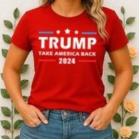 Trump 2024 Take America Back Election Patriotic Second Term Women's T-Shirt thumb 2