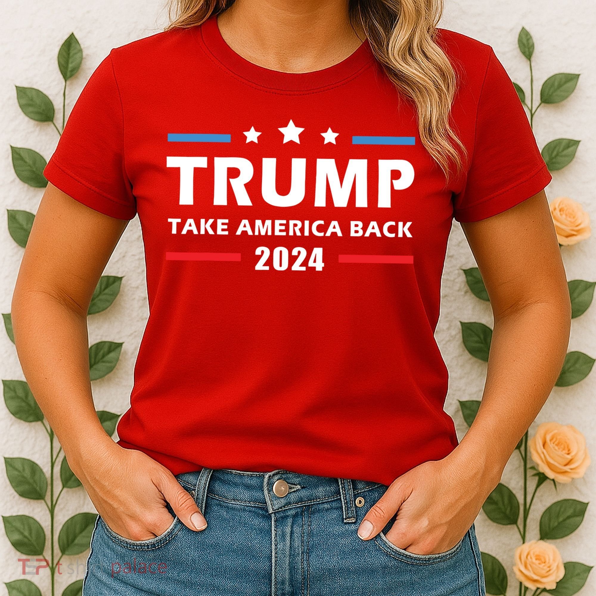Trump 2024 Take America Back Election Patriotic Second Term Women's T-Shirt