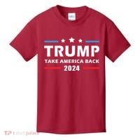 Trump 2024 Take America Back Election Patriotic Second Term Kids T-Shirt thumb 0
