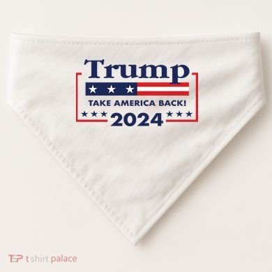 Trump 2024 Take America Back USA-Made Doggie Bandana