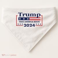 Trump 2024 Take America Back USA-Made Doggie Bandana thumb 0