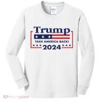 Trump 2024 Take America Back Kids Long Sleeve Shirt thumb 0