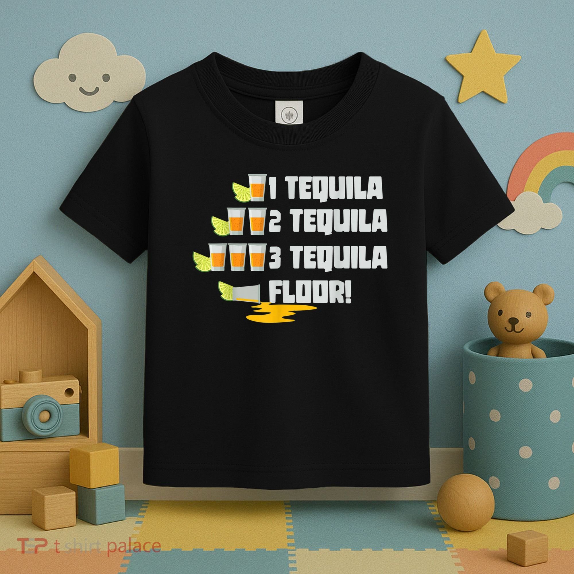 Tequila 2 Tequila 3 Tequila Floor Cinco De Mayo Toddler T-Shirt