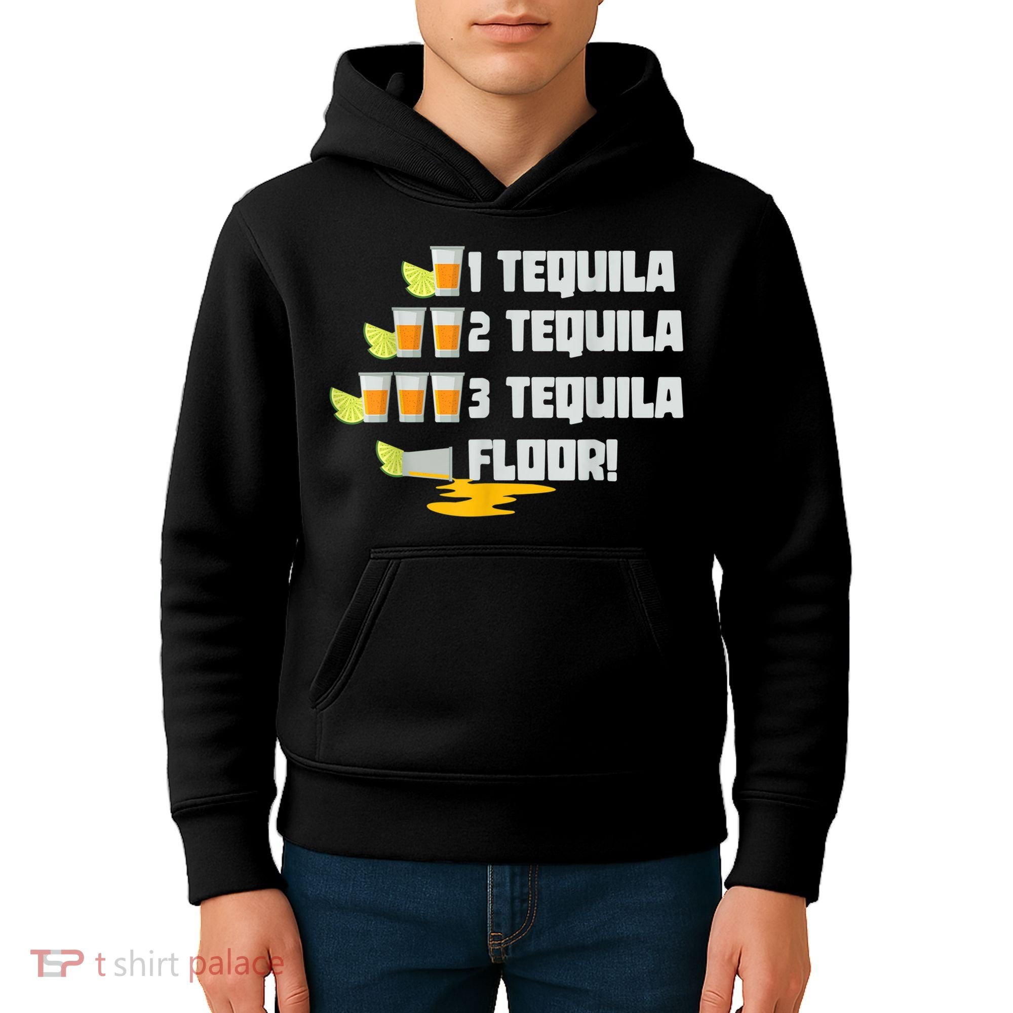 Tequila 2 Tequila 3 Tequila Floor Cinco De Mayo Kids Hoodie