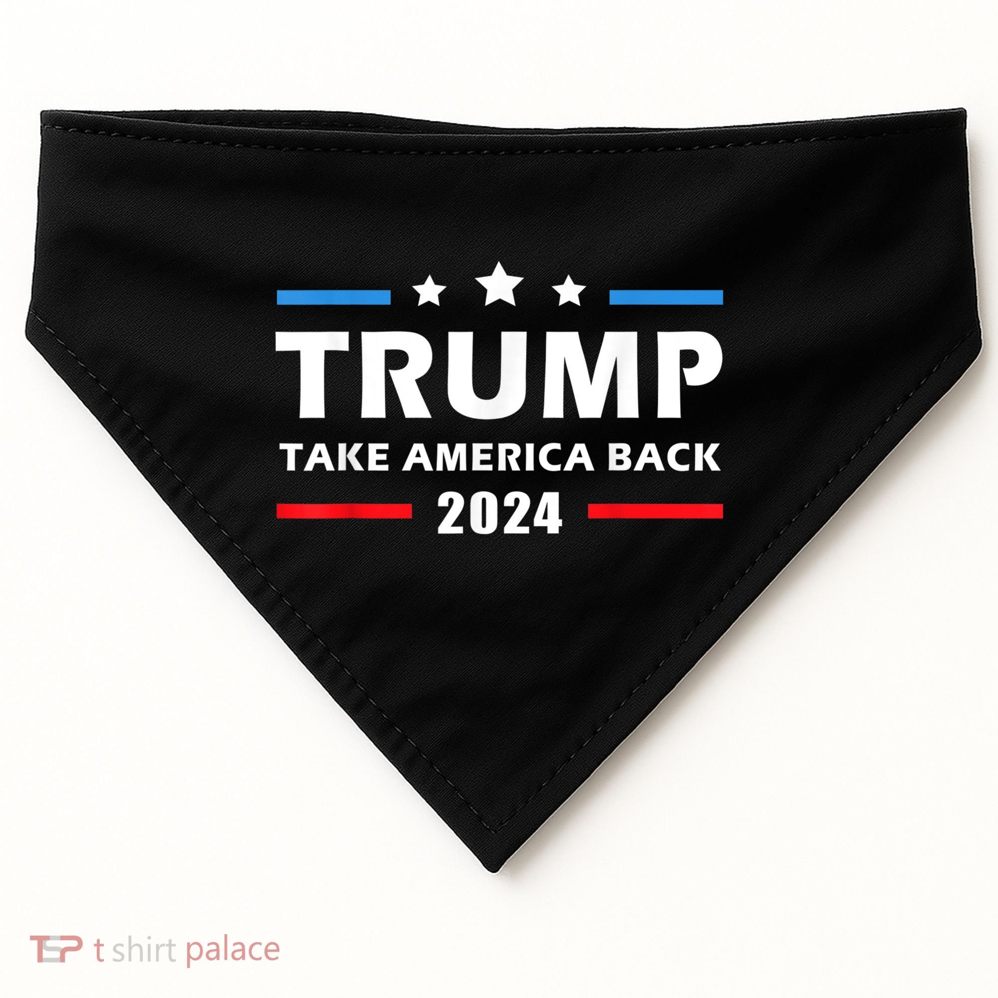 Trump 2024 Take America Back Election Patriotic Second Term USA-Made Doggie Bandana