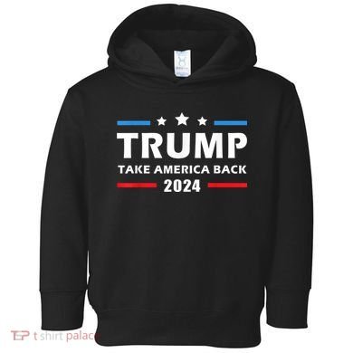 Trump 2024 Take America Back Election Patriotic Second Term Toddler Hoodie