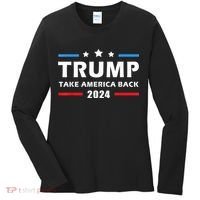 Trump 2024 Take America Back Election Patriotic Second Term Women's Long Sleeve Shirt thumb 0