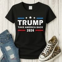 Trump 2024 Take America Back Election Patriotic Second Term Women's T-Shirt thumb 3