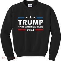 Trump 2024 Take America Back Election Patriotic Second Term Kids Sweatshirt thumb 0
