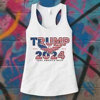 Trump 2024 Take America Back President Women's Tank Top thumb 3