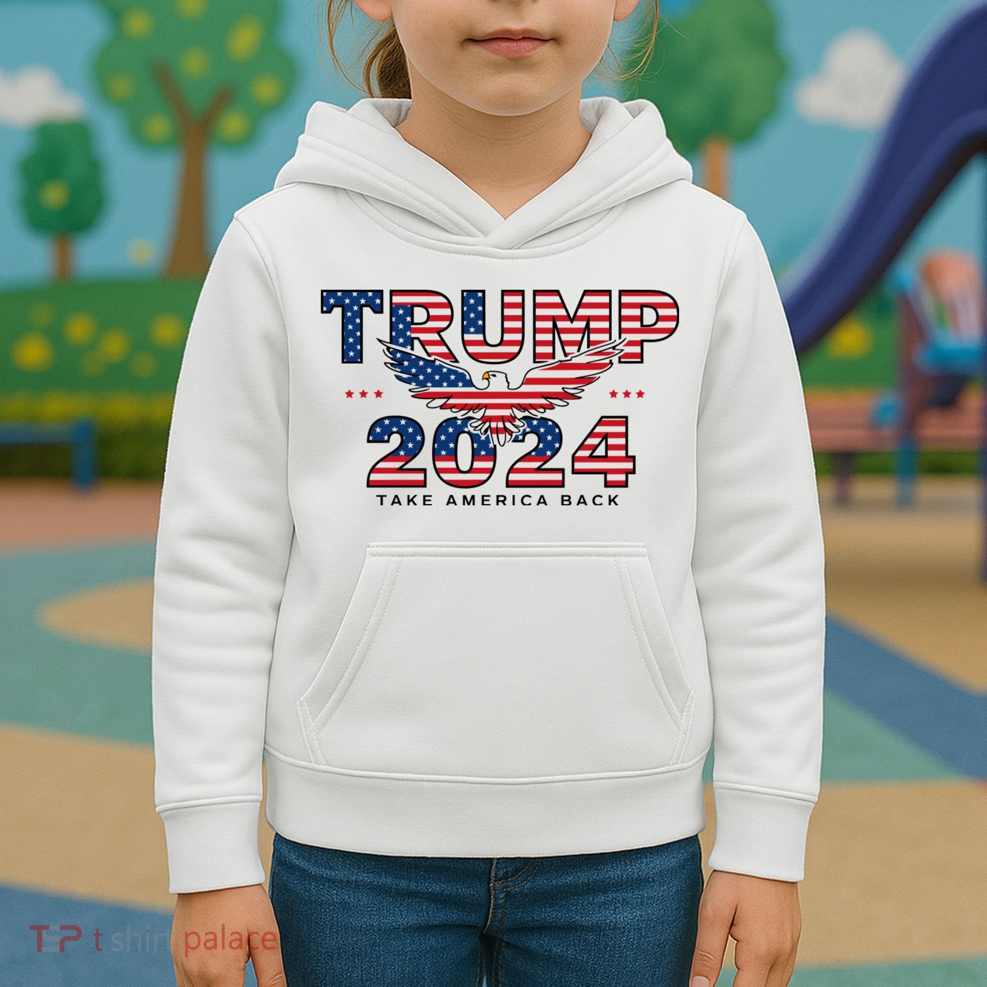 Trump 2024 Take America Back President Kids Hoodie