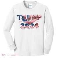 Trump 2024 Take America Back President Kids Long Sleeve Shirt thumb 0