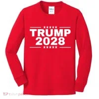 Trump 2028 Kids Long Sleeve Shirt thumb 0