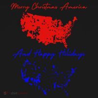 Trump 2024 Usa Map Happy Holidays Merry Christmas Ornament thumb 1