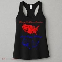 Trump 2024 Usa Map Happy Holidays Merry Christmas Women's Tank Top thumb 3