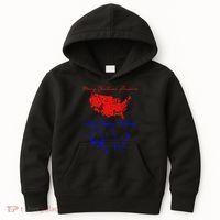 Trump 2024 Usa Map Happy Holidays Merry Christmas Kids Hoodie thumb 0