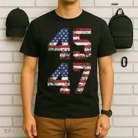 Trump 2024 Vintage Classic Fit Crew Neck Black Adult T-Shirt thumb 6
