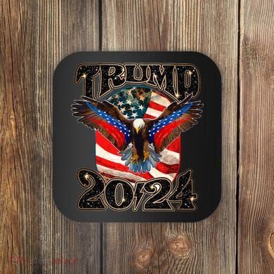 Trump 2024 Vintage American Bald Eagle Coaster