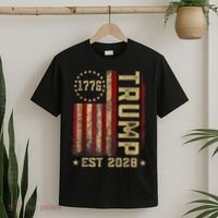 Trump 2028 Vote Donald Trump America US Flag Vintage T-Shirt thumb 2