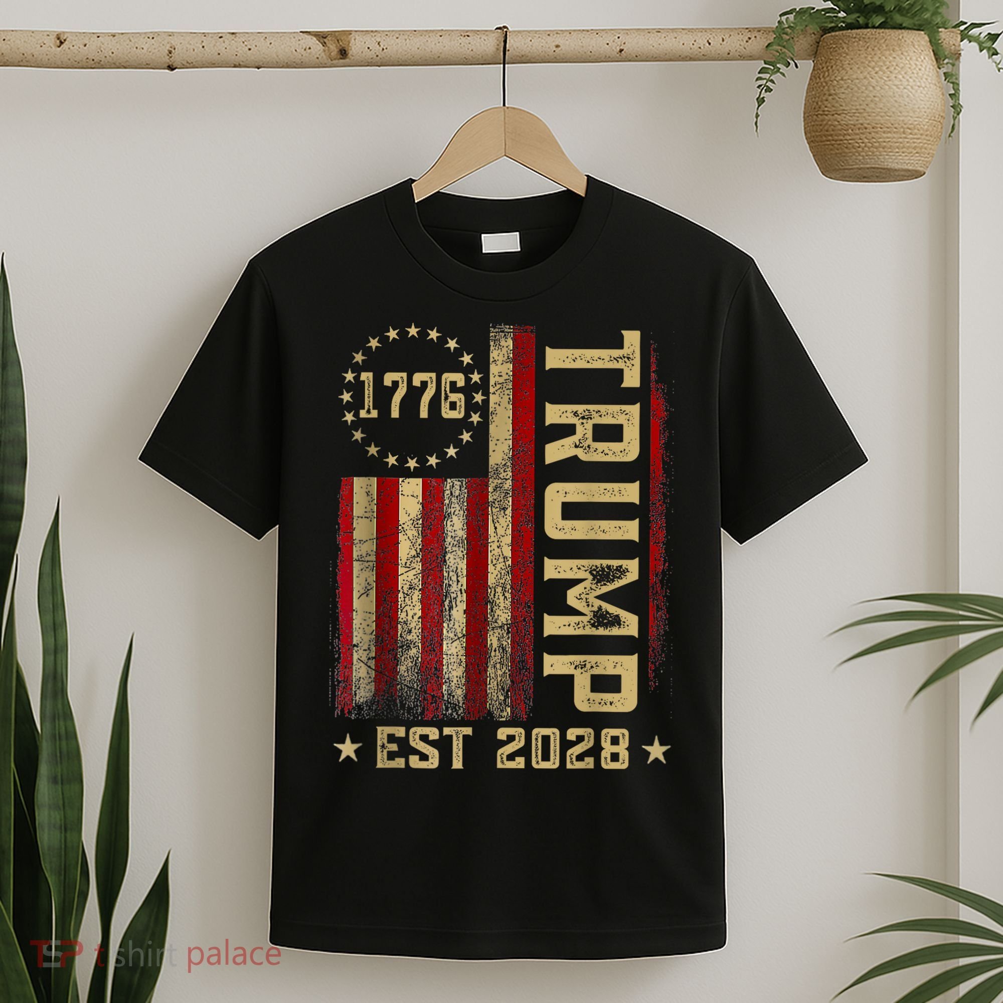 Trump 2028 Vote Donald Trump America US Flag Vintage T-Shirt