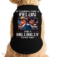 Trump 2024 Vance 2028 Funny Felon Hillbilly Fix Doggie Tank thumb 0