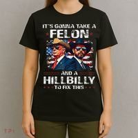 Trump 2024 Vance 2028 Funny Felon Hillbilly Fix T-Shirt thumb 4