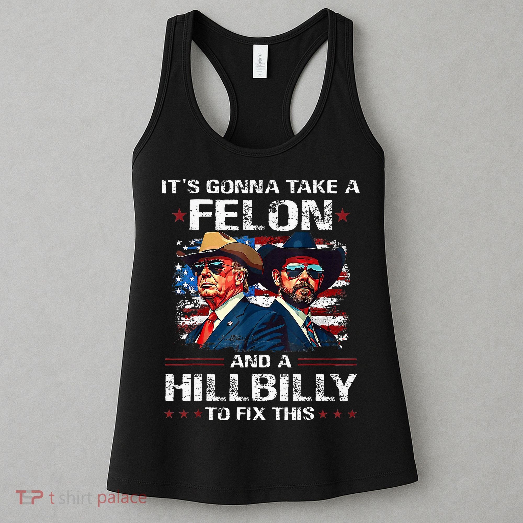 Trump 2024 Vance 2028 Funny Felon Hillbilly Fix Women's Tank Top