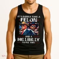 Trump 2024 Vance 2028 Funny Felon Hillbilly Fix Tank Top thumb 3
