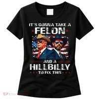 Trump 2024 Vance 2028 Funny Felon Hillbilly Fix Women's T-Shirt thumb 0