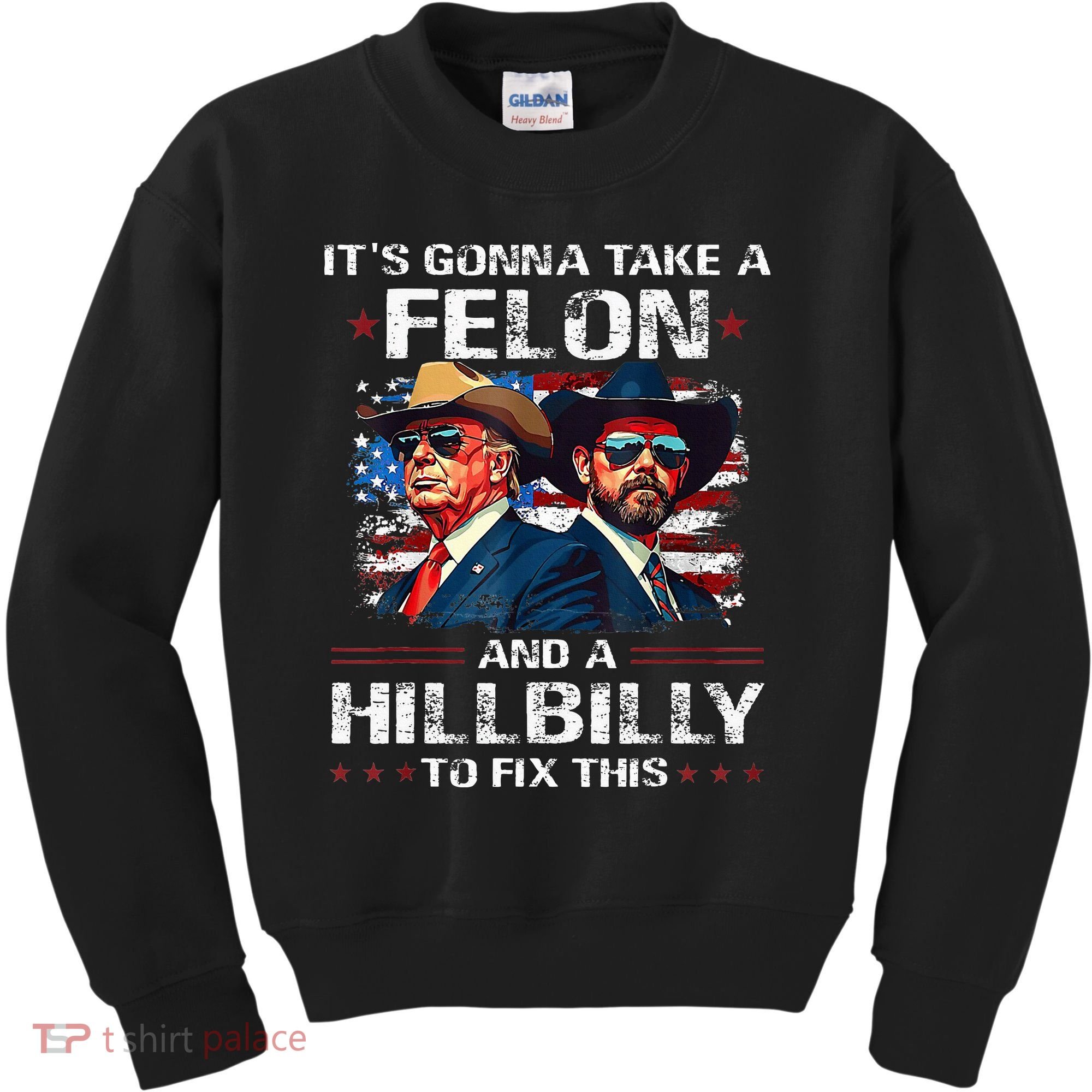 Trump 2024 Vance 2028 Funny Felon Hillbilly Fix Kids Sweatshirt