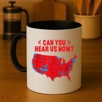 Trump 2024 Winner 312 Electoral Map Can You Hear Us Now Coffee Mug thumb 4