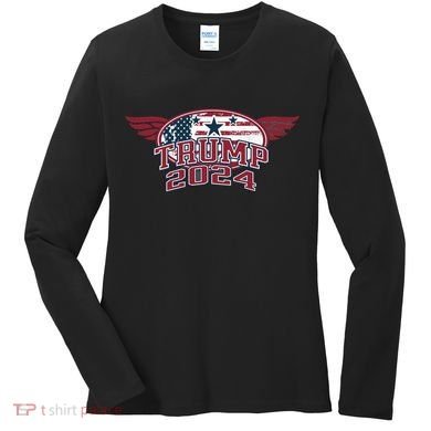 Trump 2024 Winged Logo Women's Long Sleeve Shirt