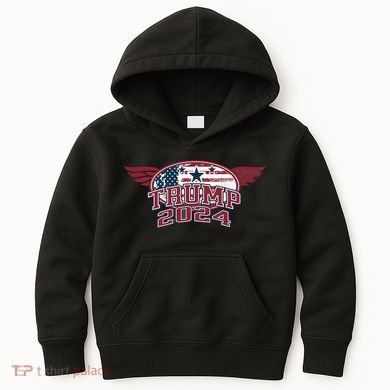 Trump 2024 Winged Logo Kids Hoodie