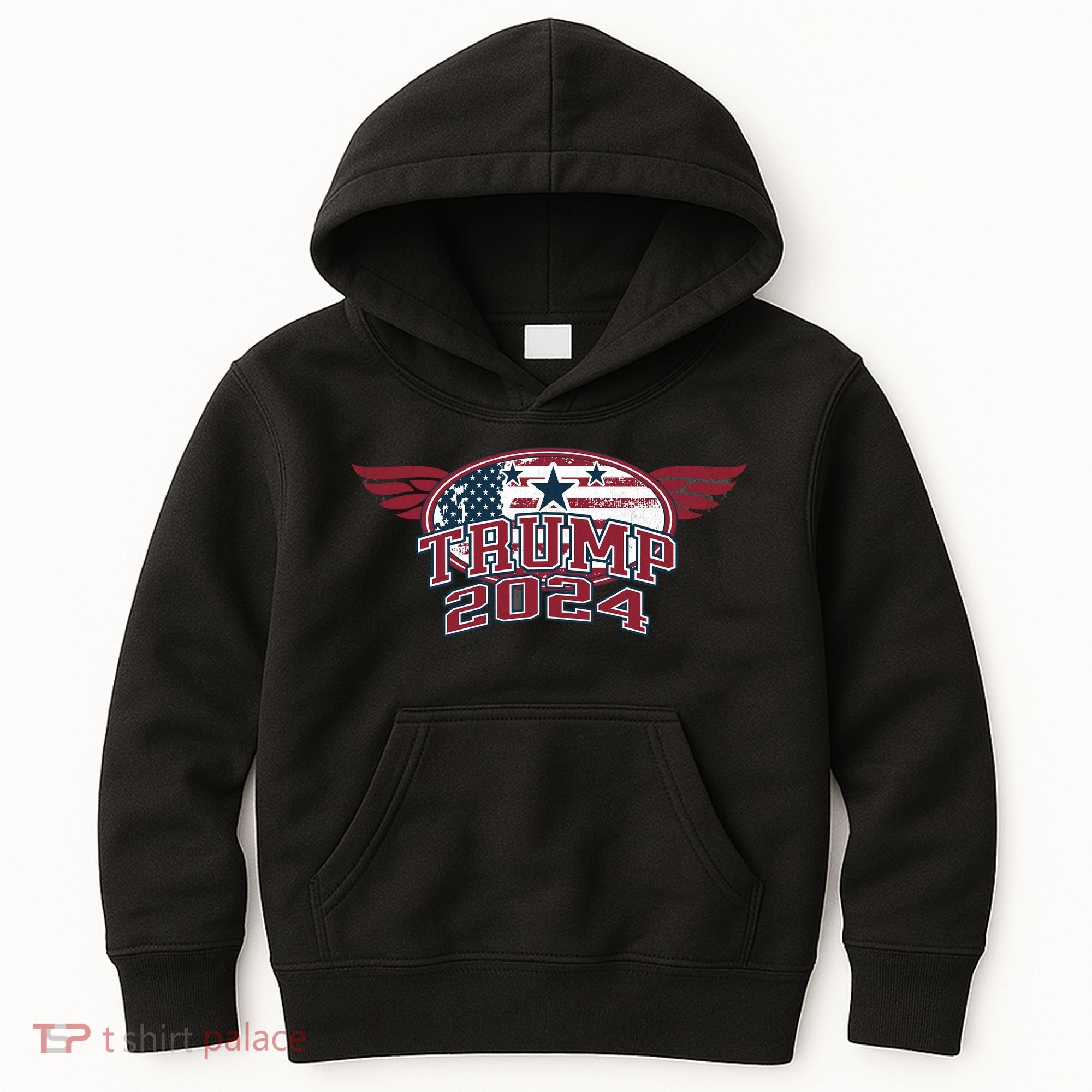 Trump 2024 Winged Logo Kids Hoodie