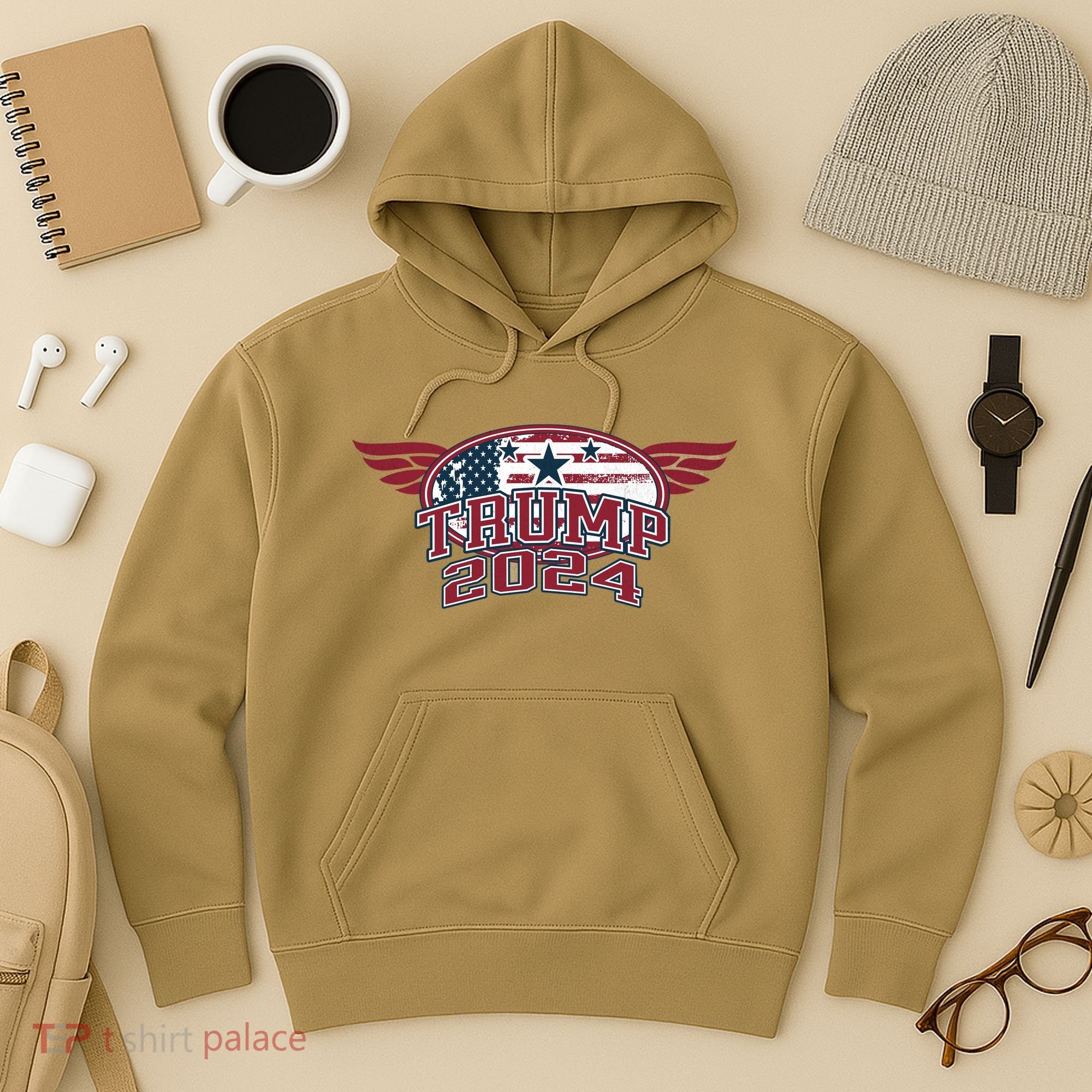 Trump 2024 Winged Logo Hoodie