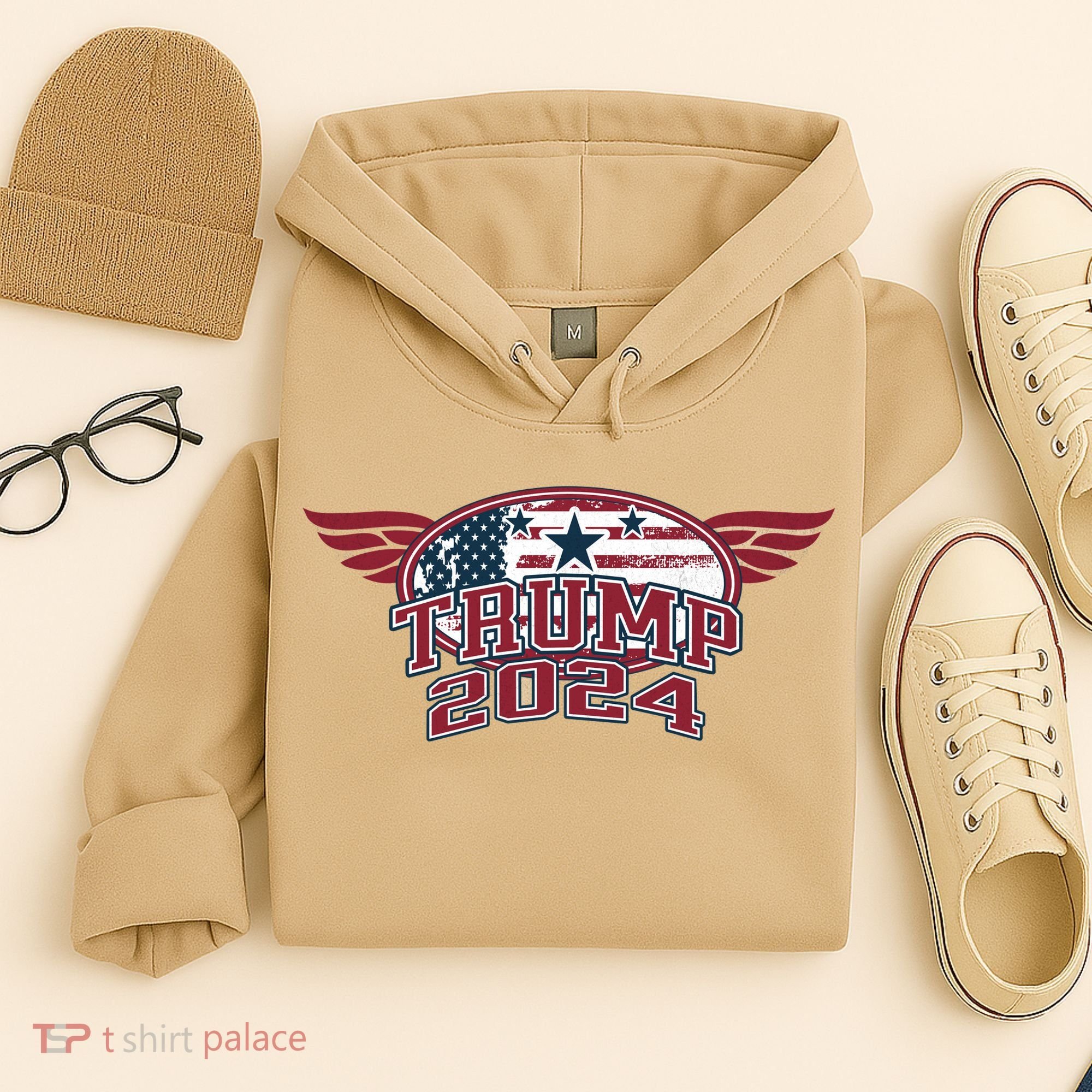 Trump 2024 Winged Logo Hoodie