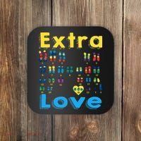 Trisomy 21 XY Extra Chromosome  World Down Syndrome Day Coaster thumb 0