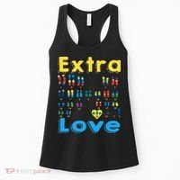 Trisomy 21 XY Extra Chromosome  World Down Syndrome Day Women's Tank Top thumb 0