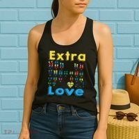 Trisomy 21 XY Extra Chromosome  World Down Syndrome Day Women's Tank Top thumb 2