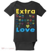 Trisomy 21 XY Extra Chromosome  World Down Syndrome Day Baby Bodysuit thumb 0