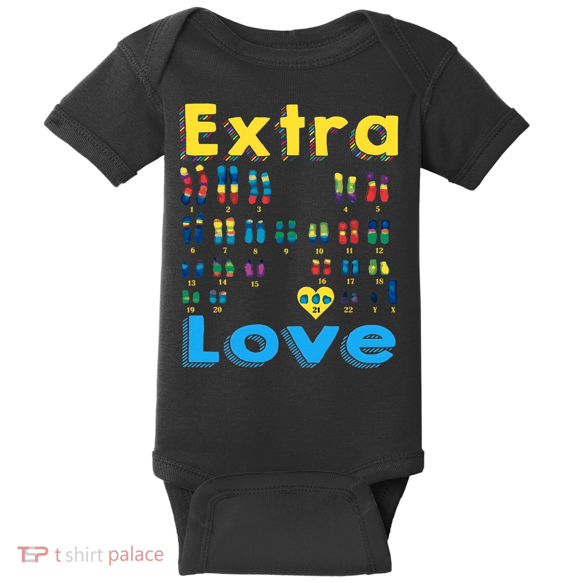 Trisomy 21 XY Extra Chromosome  World Down Syndrome Day Baby Bodysuit