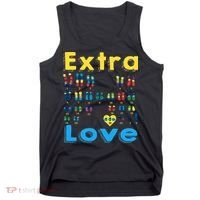 Trisomy 21 XY Extra Chromosome  World Down Syndrome Day Tank Top thumb 0