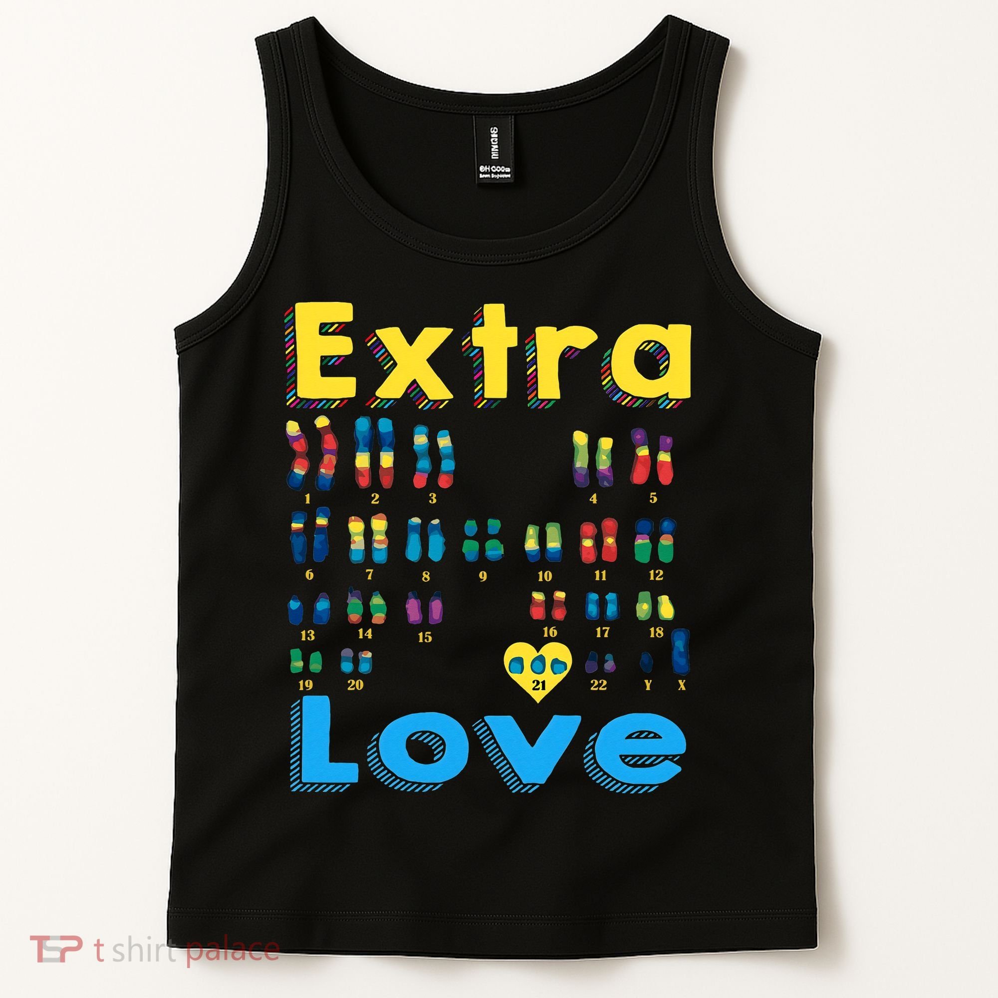 Trisomy 21 XY Extra Chromosome  World Down Syndrome Day Tank Top